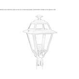 Glass and aluminum lantern, garden lantern Zotoluca
