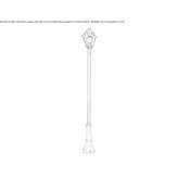 Garden lantern made of die-cast aluminum Zotoluca