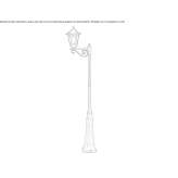 Garden lantern made of die-cast aluminum Attigny
