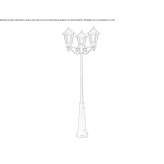 Garden lantern made of die-cast aluminum Attigny