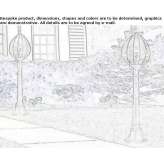 Glass garden lantern in a classic style Marigny