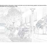 Modern LED garden lantern Buran