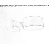 Adjustable, brass LED outdoor spotlight for wall mounting Moasca