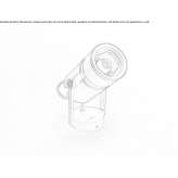 Adjustable LED walking lamp made of aluminum. Outdoor spotlight Doagh
