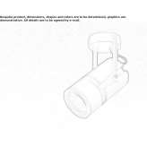 Adjustable aluminum outdoor ceiling spotlight Doagh