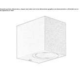 Aluminum outdoor spotlight for wall mounting Dysart