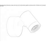 Aluminum outdoor LED spotlight for wall mounting with dimmer Ridgetop