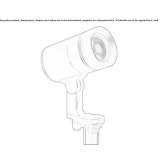 Regulowany, aluminiowy reflektor LED RGB malowany proszkowo Arroyito