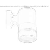 Reflektor zewnętrzny LED RGB malowany proszkowo na ścianie Arroyito