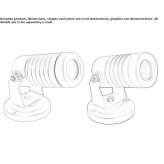 Adjustable, powder-coated aluminum LED reflector. External reflector Arroyito