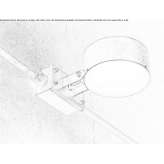 Adjustable, brass LED outdoor spotlight for wall mounting Moasca