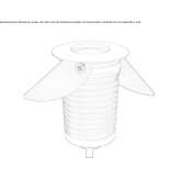Recessed stainless steel outdoor LED spotlight Mioveni