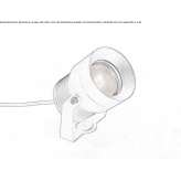 Regulowany aluminiowy reflektor zewnętrzny LED Manze