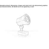 Aluminum LED outdoor spotlight Brienz