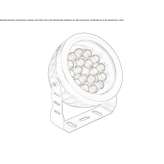 Regulowany aluminiowy reflektor zewnętrzny LED Pinsk