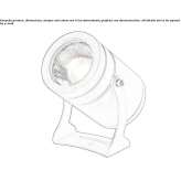 Regulowany aluminiowy reflektor zewnętrzny LED Alsunga