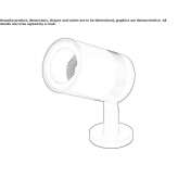 Adjustable outdoor reflector Bassano
