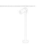 Regulowany metalowy reflektor zewnętrzny LED Houdain