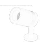 Regulowany metalowy reflektor zewnętrzny LED Bassano