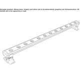 Powder-coated aluminum RGB LED wall washer Sile