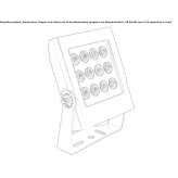 Adjustable, powder-coated aluminum RGB LED wall washer Meldert