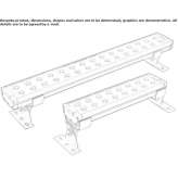 Powder-coated aluminum RGB LED wall washer Sile
