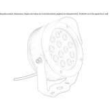 Adjustable, powder-coated aluminum LED reflector. External reflector Arroyito