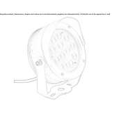 RGB LED outdoor floodlight, powder-coated, aluminum Arroyito