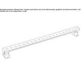 Powder-coated aluminum RGB LED wall washer Sile