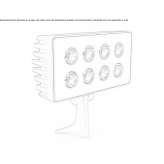 Regulowany aluminiowy reflektor zewnętrzny LED Ruabon