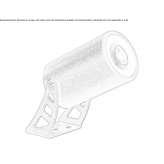 Aluminum LED outdoor spotlight Dachwig