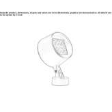 Aluminum LED outdoor spotlight Paste
