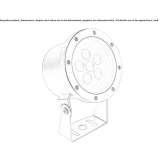 RGB LED underwater lamp made of glass and stainless steel Colibasi