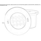 Lampa podwodna LED do basenów ze szkła i stali nierdzewnej Ciperez