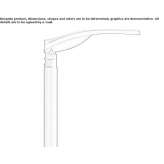 Aluminiowa lampa uliczna LED na słupie Debowiec