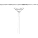 Lampa uliczna LED z odlewanego ciśnieniowo aluminium na słupie Toloriu