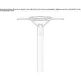 Lampa uliczna LED z odlewanego ciśnieniowo aluminium na słupie Toloriu