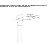 LED street lamp made of die-cast aluminum on a pole Roviano