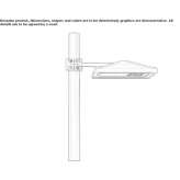 Lampa uliczna LED z odlewanego ciśnieniowo aluminium na słupie Sallins