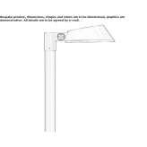 Aluminiowa lampa uliczna na słupie Cogeasca