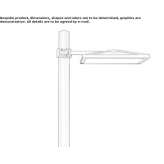 Lampa uliczna LED z odlewanego ciśnieniowo aluminium na słupie Sallins