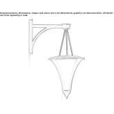 LED wall street lamp made of galvanized steel Cernesti
