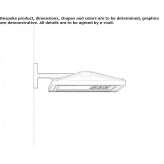 Lampa uliczna LED do montażu na ścianie z odlewanego ciśnieniowo aluminium Sallins