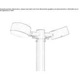 Mosiężna lampa uliczna LED na słupie Moasca