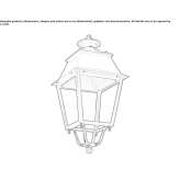 Metal LED street lamp on a pole Savelli