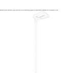 Powder-coated aluminum LED street lamp on a pole Raaba