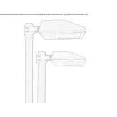 Aluminiowa lampa uliczna LED na słupie Batan
