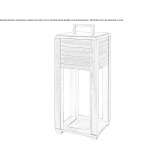 Teak lantern Hombleux
