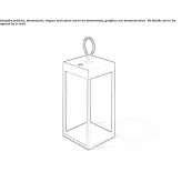 Powder-coated aluminum lantern Iturbe