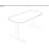 Height adjustable office desk Messel